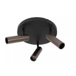 Lucide GRADO - Plafondspot - Ø 25 cm - 3xGU10 (MR11) - Grijs ijzer
