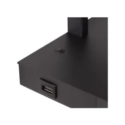 Lucide GREGORY Bedlamp-Zwart-1xE27-60W-Met USB oplaadpunt Discount