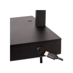 Lucide GREGORY Bedlamp-Zwart-1xE27-60W-Met USB oplaadpunt Discount