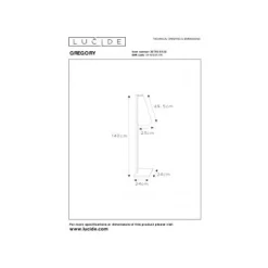 Lucide GREGORY Vloerlamp-Beige-1xE27-60W-Staal Best