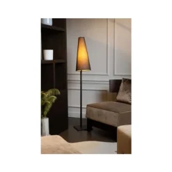 Lucide GREGORY Vloerlamp-Zwart-1xE27-60W-Staal Outlet