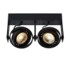Lucide GRIFFON - Plafondspot - LED Dim to warm - GU10 - 2x12W 2200K/3000K - Zwart Best