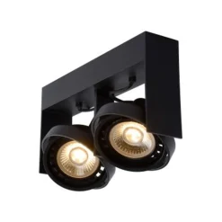 Lucide GRIFFON - Plafondspot - LED Dim to warm - GU10 - 2x12W 2200K/3000K - Zwart Best