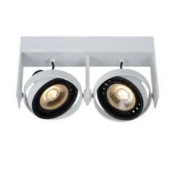 Lucide GRIFFON - Plafondspot - LED Dim to warm - GU10 - 2x12W 2200K/3000K - Wit Clearance
