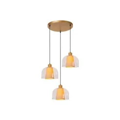 Lucide GUNHILD Hanglamp-Transp.-3xE27-60W-Glas Best