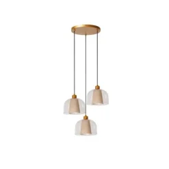 Lucide GUNHILD Hanglamp-Transp.-3xE27-60W-Glas Best