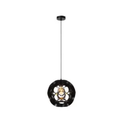 Lucide HANNELOR. Hanglamp-Zwart-Ø30-1xE27-40W-Metaal Best