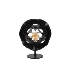 Lucide HANNELOR. Tafellamp-Zwart-Ø25-1xE27-40W-Metaal Hot