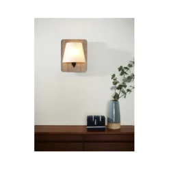 Lucide IDAHO - Wandlamp - 1xE14 - Hout New