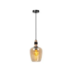 Lucide ILONA Hanglamp-Amber-Ø22-1xE27-40W-Glas Sale