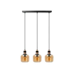 Lucide ILONA Hanglamp-Amber-3xE27-40W-Glas New