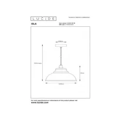 Lucide ISLA - Hanglamp - Ø 29 cm - 1xE14 - Beige Online