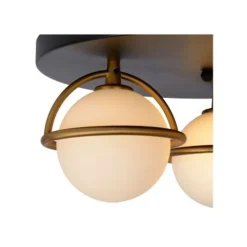 Lucide ISOBEL Plafonnière Badk.-Zwart-Ø38-3xG9-33W-IP44 Online