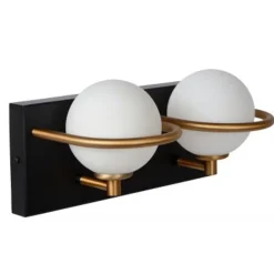 Lucide ISOBEL Wandlamp Badk.-Zwart-2xG9-33W-IP44-Glas Discount