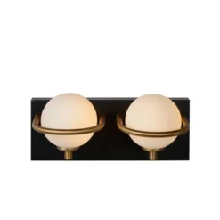 Lucide ISOBEL Wandlamp Badk.-Zwart-2xG9-33W-IP44-Glas Discount