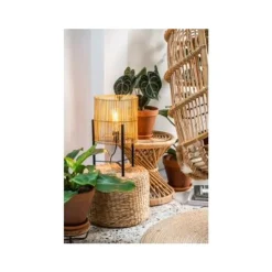 Lucide JANTINE - Tafellamp - Ø 30 cm - 1xE27 - Licht hout Sale