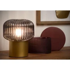 Lucide JANY - Tafellamp - Ø 16 cm - 1xE14 - Mat Goud / Messing Sale