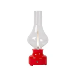 Lucide JASON Tafellamp-Rood-LED Dimb.-2W-3000K-3 StepDim Hot