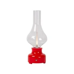 Lucide JASON Tafellamp-Rood-LED Dimb.-2W-3000K-3 StepDim Hot