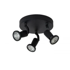 Lucide JASTER-LED - Plafondspot - Ø 20 cm - LED - GU10 - 3x5W 2700K - Zwart Best