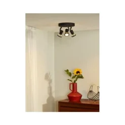 Lucide JASTER-LED - Plafondspot - Ø 20 cm - LED - GU10 - 3x5W 2700K - Zwart Best