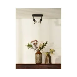 Lucide JASTER-LED - Plafondspot - LED - GU10 - 2x5W 2700K - Zwart New