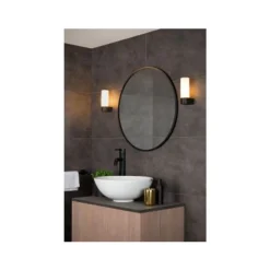 Lucide JESSE - Wandlamp Badkamer - 1xG9 - IP44 - Zwart Outlet
