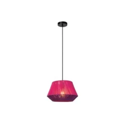 Lucide JESSICA Hanglamp-Roze-1xE27-60W-Katoen Best