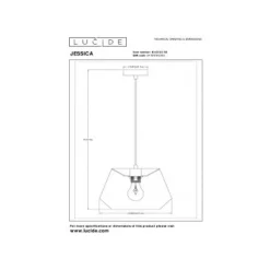 Lucide JESSICA Hanglamp-Roze-1xE27-60W-Katoen Best