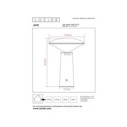 Lucide JIVE Tafellamp Buiten-Wit-Ø13,7-LED Dimb.-3W Online