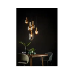 Lucide JOANET - Hanglamp - Ø 71 cm - 5xE27 - Fumé Hot