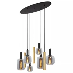 Lucide JOANET - Hanglamp - 6xE27 - Messing Best