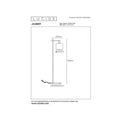 Lucide JOANET - Vloerlamp - 11xE27 - Fumé Best