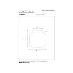 Lucide JOANET Plafonnière-Fumé-Ø25-1xE27-40W-Glas Discount