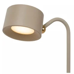Lucide JOLAN - Oplaadbare Bureaulamp - Accu/Batterij - LED Dim to warm - 1x3,5W 2700K/5700K - Taupe