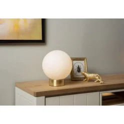 Lucide JORIT Tafellamp-Opaal-Ø25-1xE27-60W-Glas New