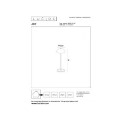 Lucide JOY Tafellamp Buiten-Groen-Ø12-LED Dimb.-1,5W Best