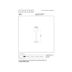 Lucide JOY Tafellamp Buiten-Turkoo.-Ø12-LED Dimb.-1,5W Outlet