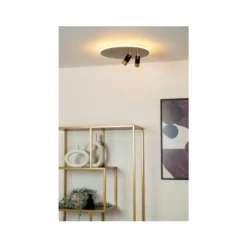 Lucide JUBEL Plafonnière-Zwart .-Ø40-LED Dimb.-5W-2700K Hot