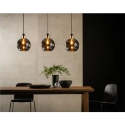 Lucide JULIUS Hanglamp 3x E27/25W Smoke Glas New