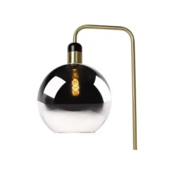 Lucide JULIUS Vloerlamp E27/25W Smoke glas/ Zwart Marmer Clearance