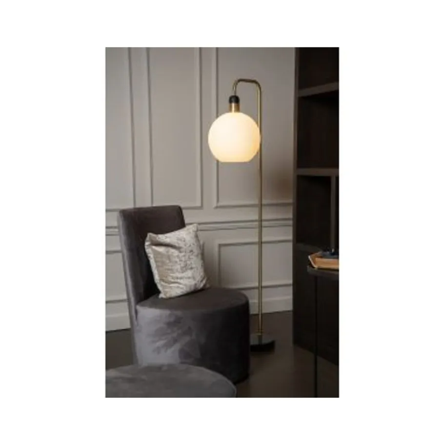 Lucide JULIUS Vloerlamp-Opaal-1xE27-25W-Glas Sale