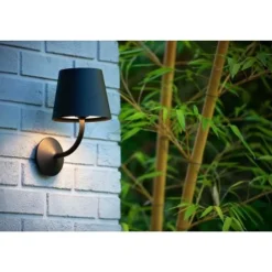 Lucide JUSTIN - Wandlamp Buiten - LED - 1x7W 3000K - IP65 - Zwart