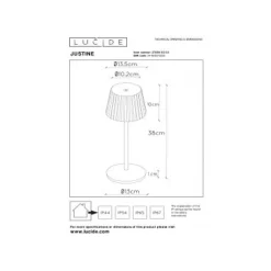 Lucide JUSTINE Tafellamp Buiten-Groen-LED Dimb.-2W-2700K Outlet