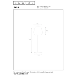 Lucide KALA - Tafellamp - Ø 25 cm - 1xE14 - Taupe Best