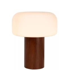 Lucide KENAN - Tafellamp - Ø 22 cm - 1xE14 - Hout Hot