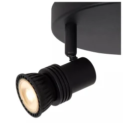 Lucide KIANTI - Plafondspot - Ø 21 cm - 3xGU10 - Zwart Online