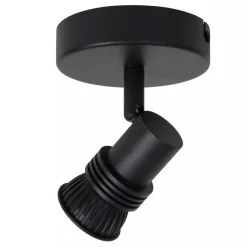 Lucide KIANTI - Wandspot / Wandlamp - Ø 10 cm - 1xGU10 - Zwart Discount