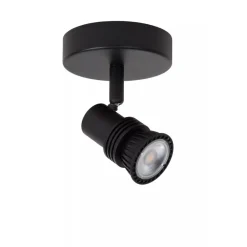 Lucide KIANTI - Wandspot / Wandlamp - Ø 10 cm - 1xGU10 - Zwart Discount