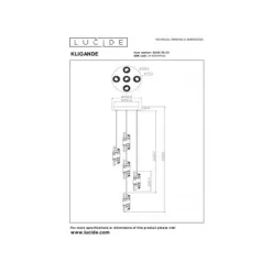 Lucide KLIGANDE Hanglamp-Mat Go.-Ø30-LED Dimb.-8W-2700K Online